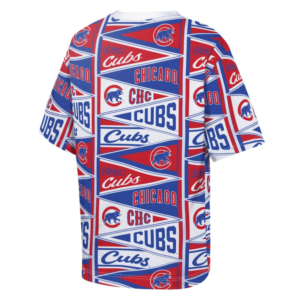 Chicago Cubs Outerstuff Youth All-Over Pennant T-Shirt Online