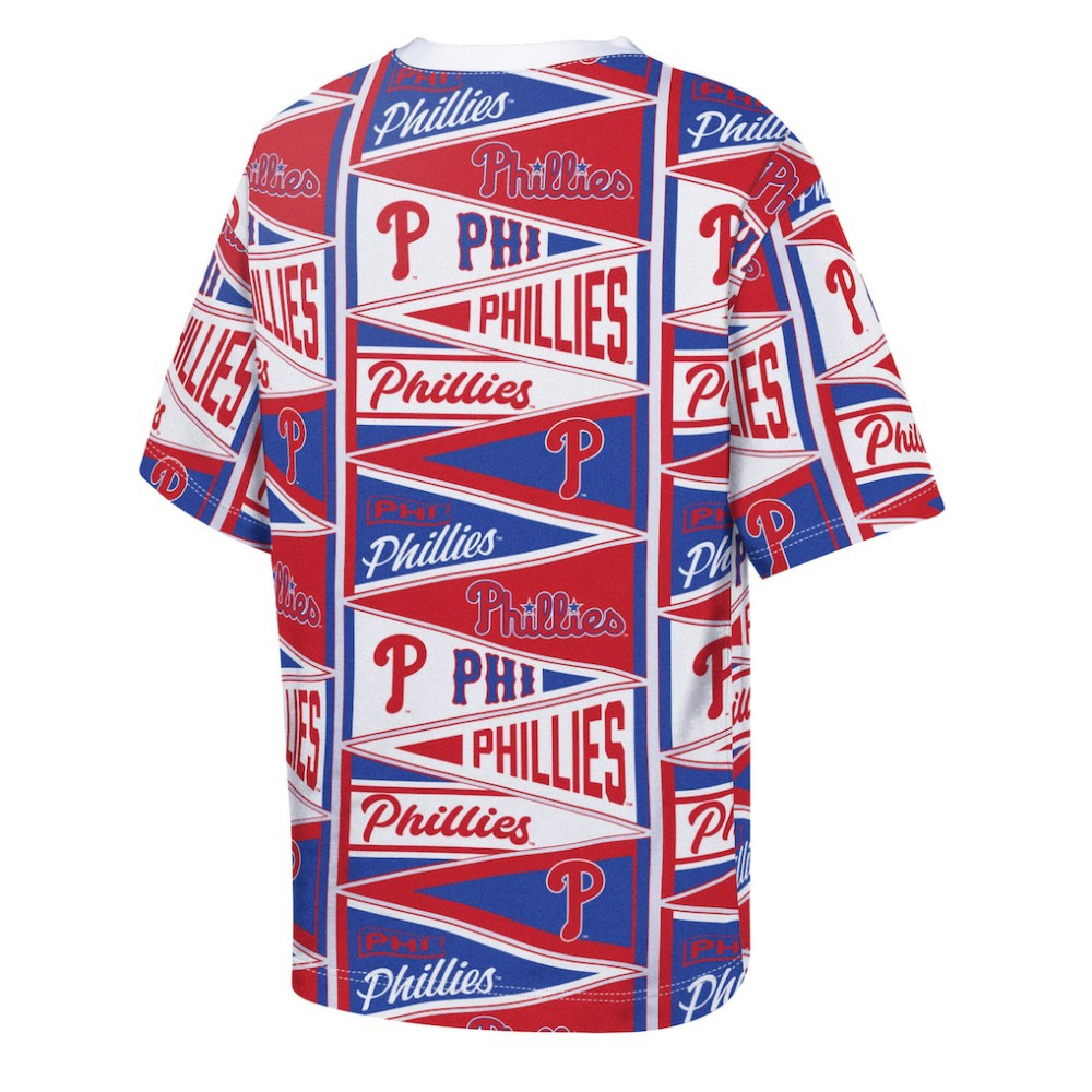 Philadelphia Phillies Outerstuff Youth All-Over Pennant T-Shirt Near Me