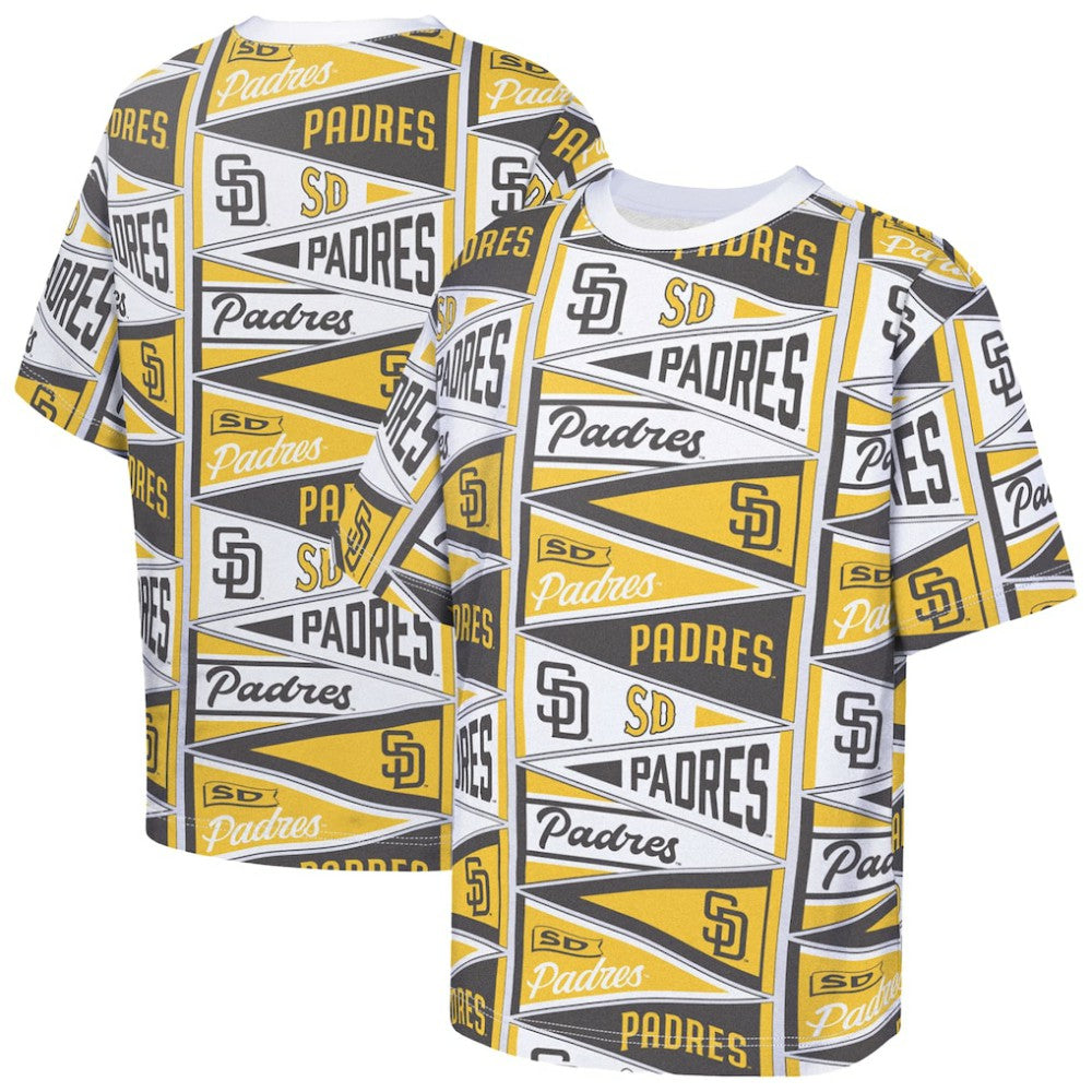 San Diego Padres Outerstuff Youth All-Over Pennant T-Shirt Near Me