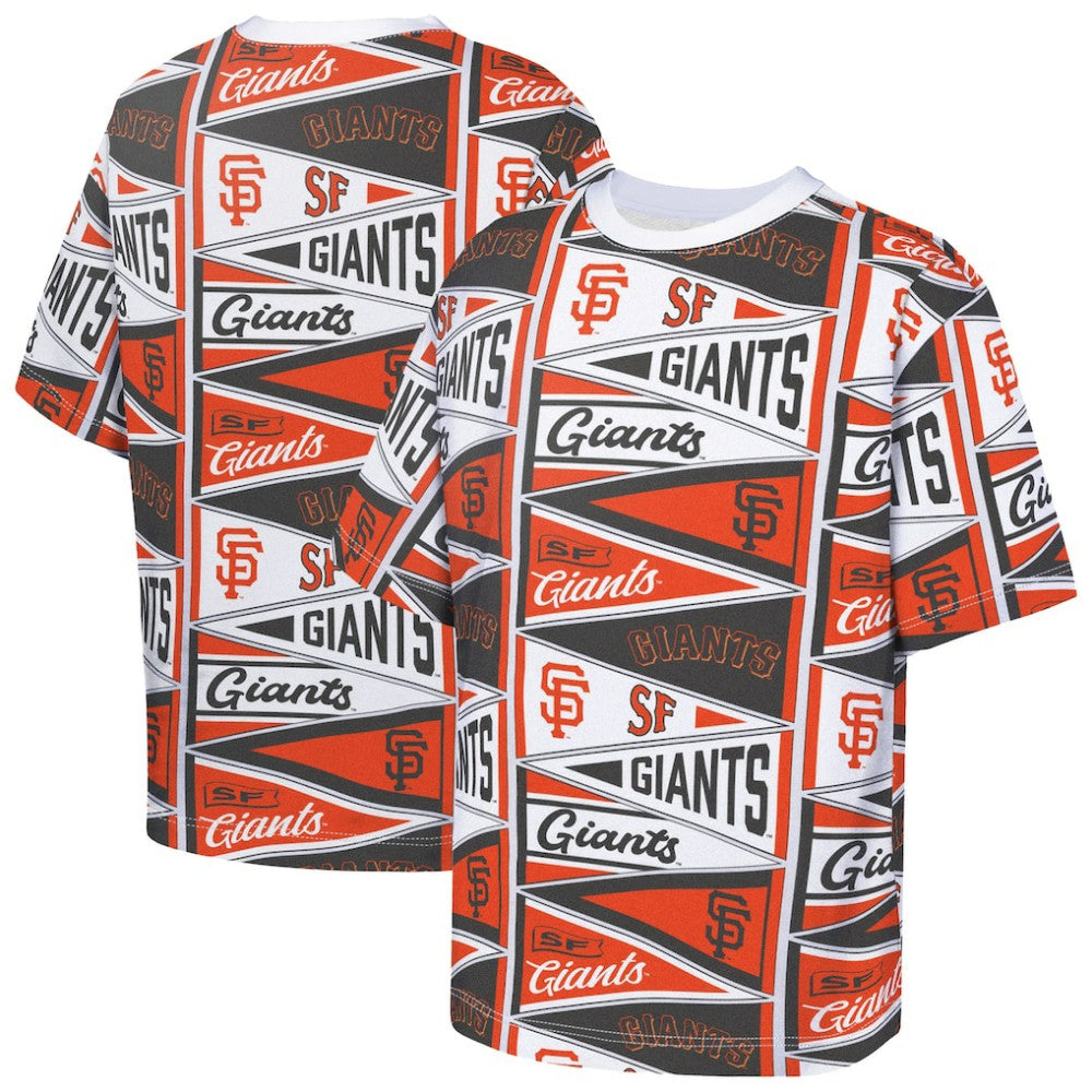 San Francisco Giants Outerstuff Youth All-Over Pennant T-Shirt Clearance
