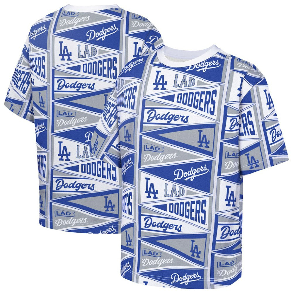 Los Angeles Dodgers Outerstuff Youth All-Over Pennant T-Shirt Sale