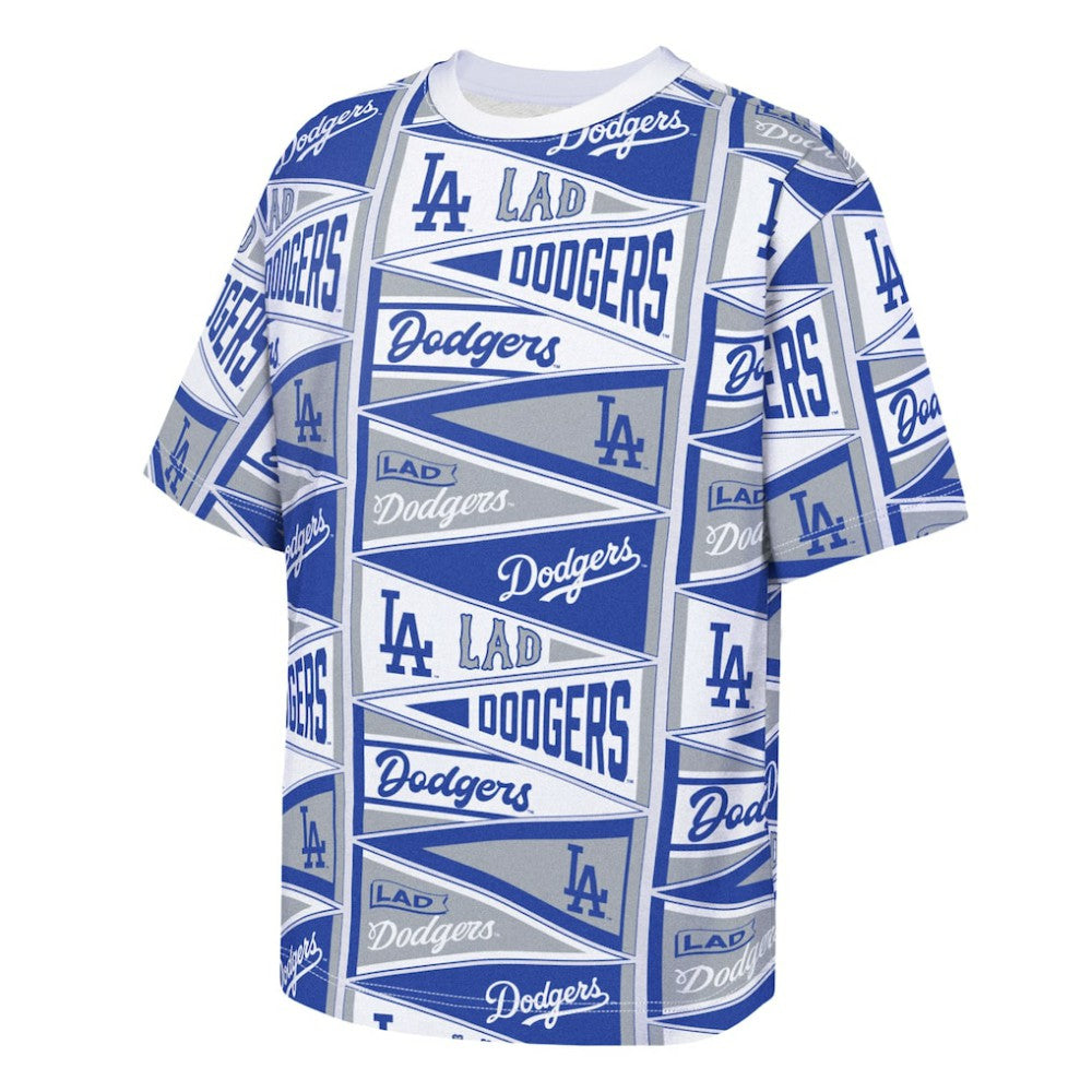 Los Angeles Dodgers Outerstuff Youth All-Over Pennant T-Shirt Sale