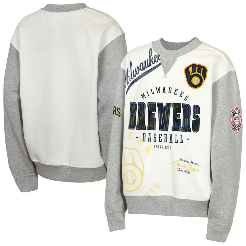 Milwaukee Brewers Outerstuff Youth Big League Power Hit Fleece Sweatshirt Online