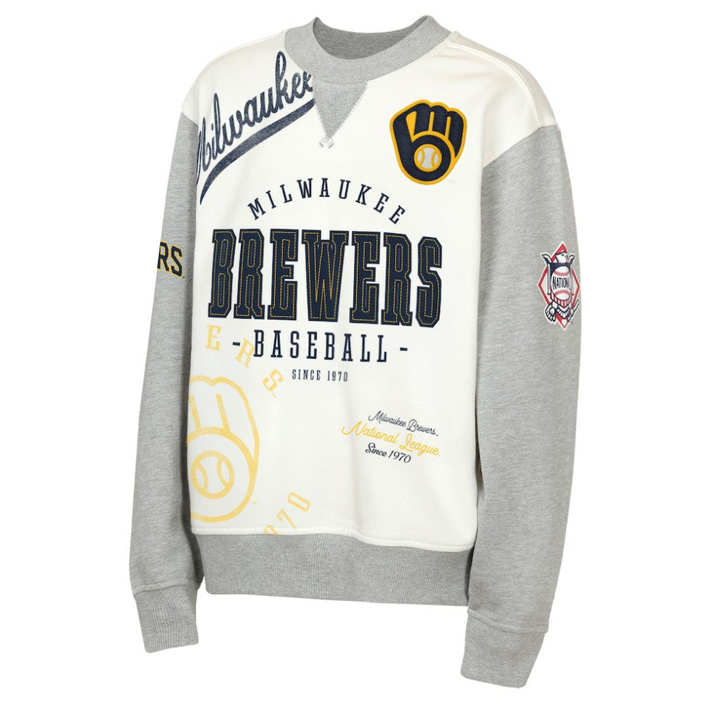 Milwaukee Brewers Outerstuff Youth Big League Power Hit Fleece Sweatshirt Online
