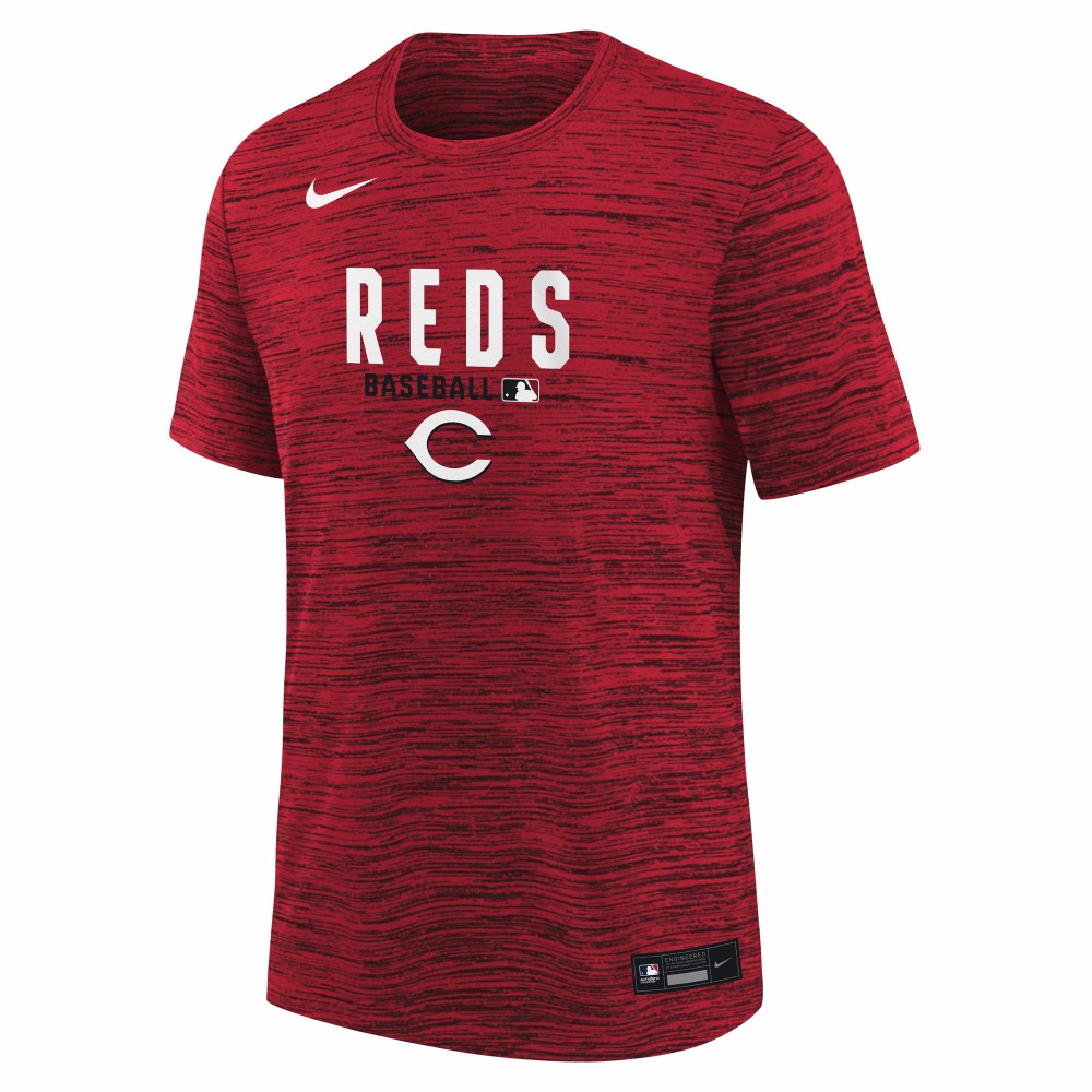 Cincinnati Reds Nike Youth Authentic Collection Velocity Dri-FIT T-Shirt Lifestyle