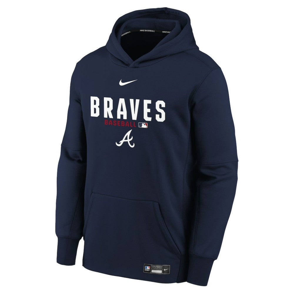 Atlanta Braves Nike Youth Authentic Collection Therma-FIT Hoodie On Sale