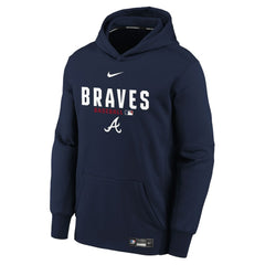 Atlanta Braves Nike Youth Authentic Collection Therma-FIT Hoodie On Sale