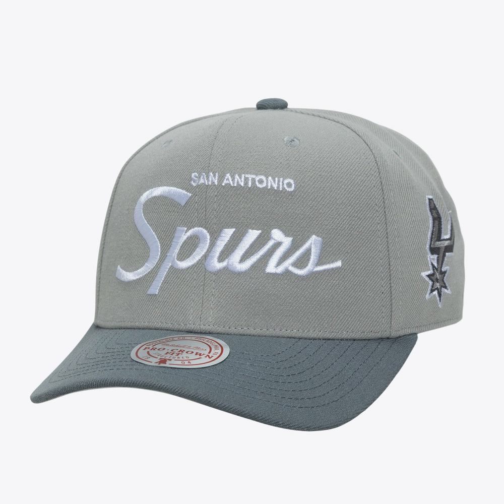 Mitchell & Ness - San Antonio Spurs Thunderstorm Head Coach Pro Crown Snapback Hat - Gray