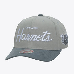 Mitchell & Ness - Charlotte Hornets Thunderstorm Head Coach Pro Crown Snapback Hat - Gray