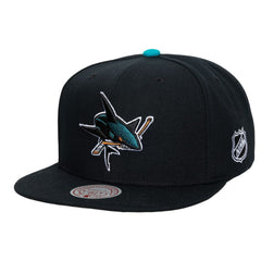 San Jose Sharks - Mitchell & Ness Legendary Away Snapback Hat Black