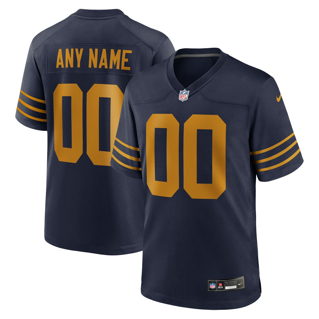 Green Bay Packers The 1923 Classic Game Custom Jersey Navy - Nike