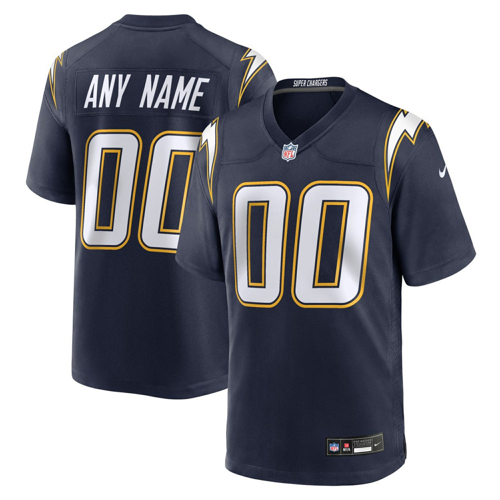 Los Angeles Chargers Alternate Super Chargers Game Custom Jersey Navy - Nike