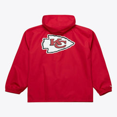 Kansas City Chiefs Coaches Full-Snap Hooded Windbreaker Jacket Red - Mitchell & Ness
