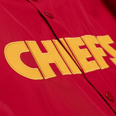 Kansas City Chiefs Coaches Full-Snap Hooded Windbreaker Jacket Red - Mitchell & Ness