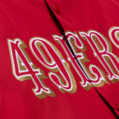 San Francisco 49ers Coaches Full-Snap Hooded Windbreaker Jacket Scarlet - Mitchell & Ness