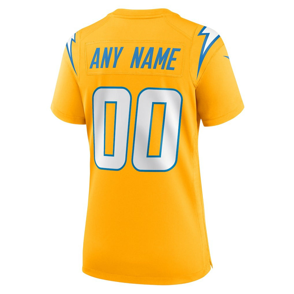 Los Angeles Chargers Women's Alternate Charger Power Game Custom Jersey Gold - Nike