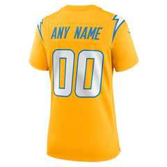 Los Angeles Chargers Women's Alternate Charger Power Game Custom Jersey Gold - Nike