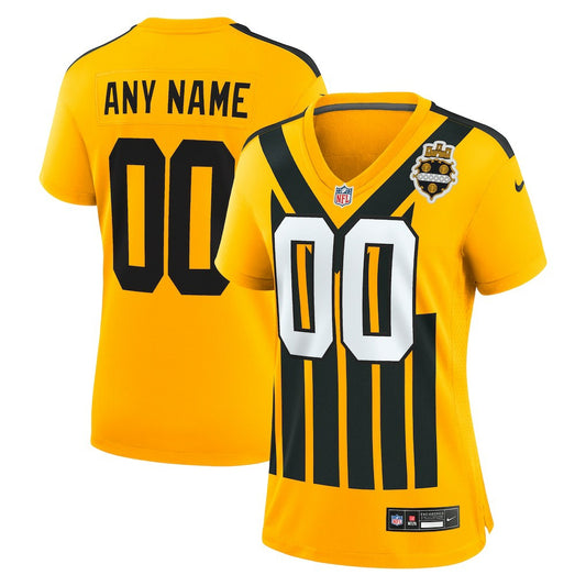 Pittsburgh Steelers Women's Alternate 1933 Throwback Game Custom Jersey - Gold | NFL Jerseys