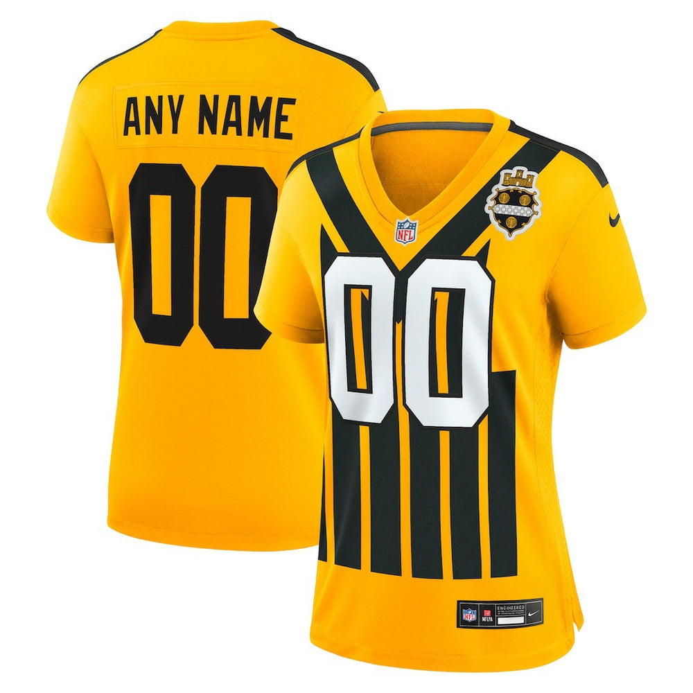 Pittsburgh Steelers Women's Alternate 1933 Throwback Game Custom Jersey Gold - Nike