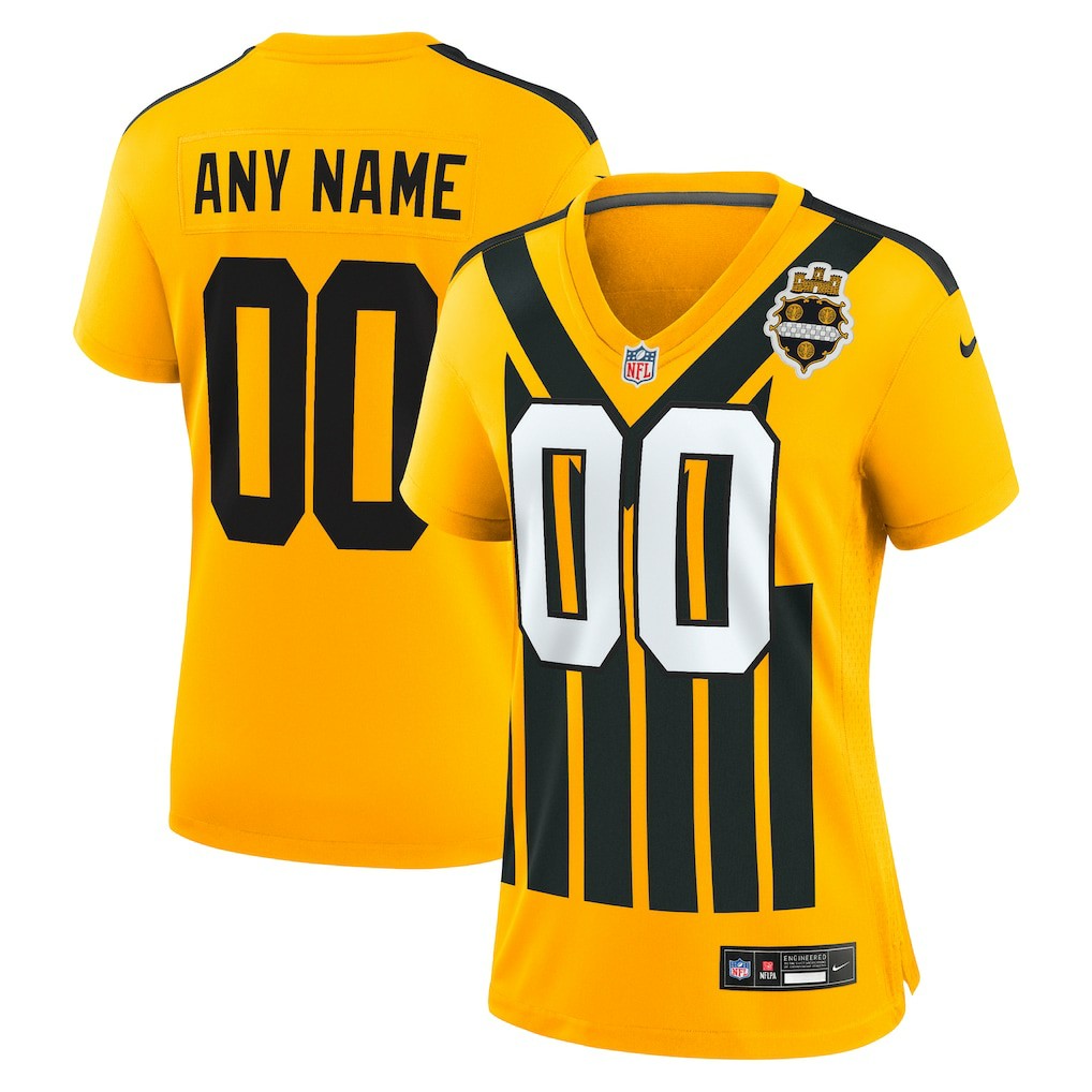 Pittsburgh Steelers Women's Alternate 1933 Throwback Game Custom Jersey Gold - Nike