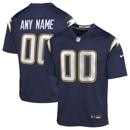 Los Angeles Chargers Youth Alternate Super Chargers Game Custom Jersey - Navy | NFL Jerseys