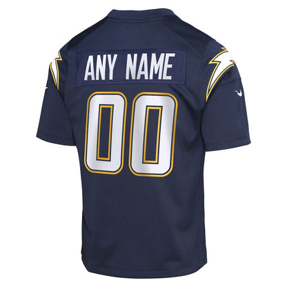 Los Angeles Chargers Youth Alternate Super Chargers Game Custom Jersey - Navy | NFL Jerseys