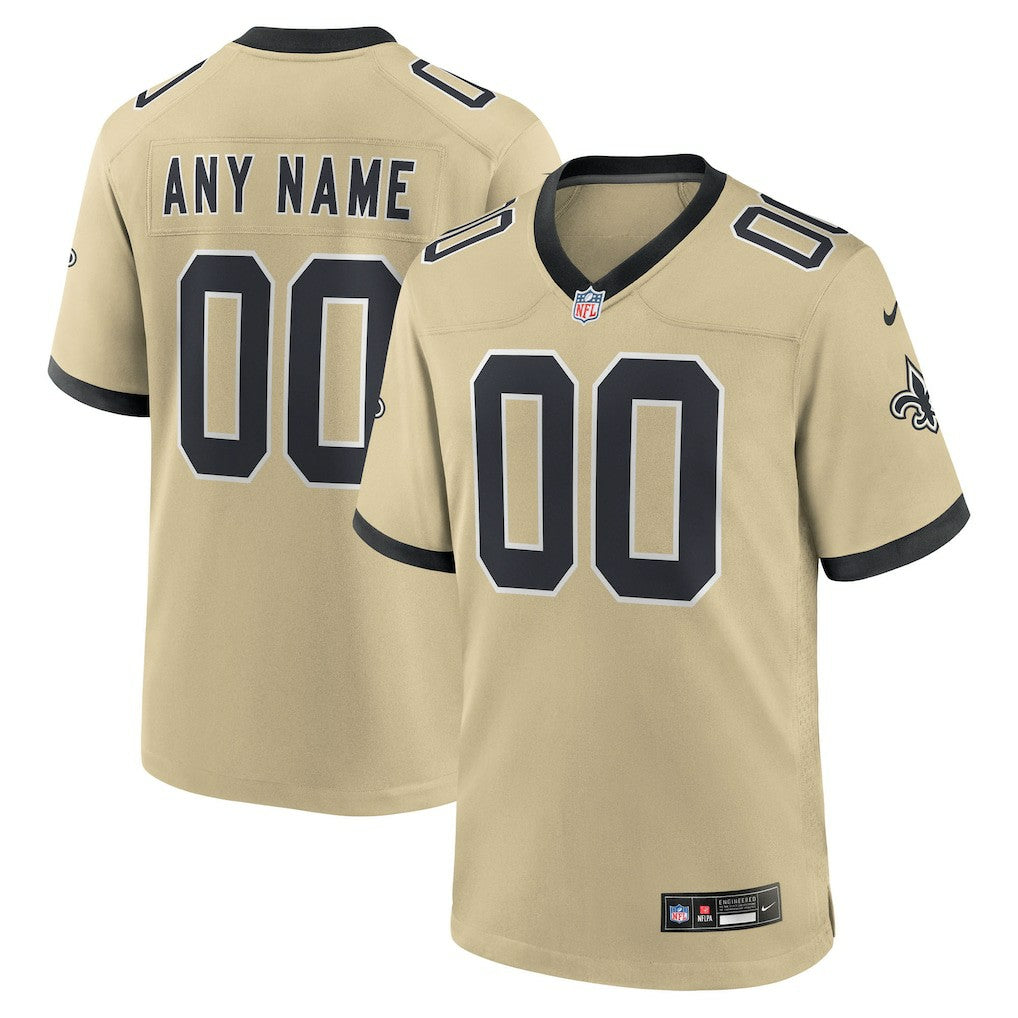 New Orleans Saints Youth Gameday Golds Alternate Custom Game Jersey Gold - Nike