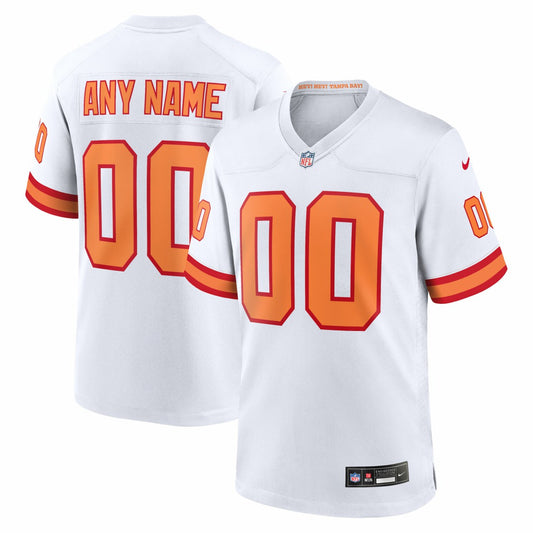 76 Tampa Bay Buccaneers Youth 50th Season Custom Game Jersey - White | NFL Jerseys