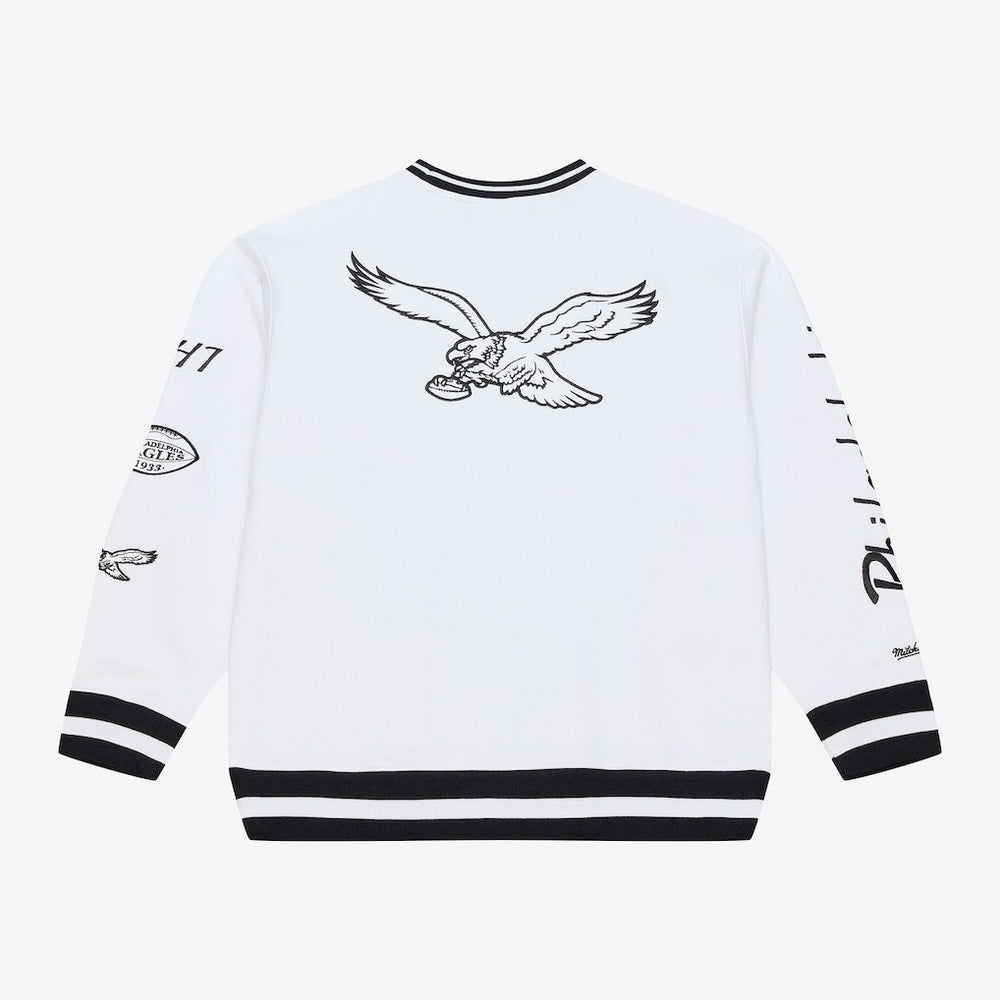 Philadelphia Eagles Arctic Fleece Sweatshirt White - Mitchell & Ness