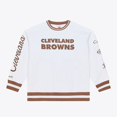 Cleveland Browns Arctic Fleece Sweatshirt White - Mitchell & Ness