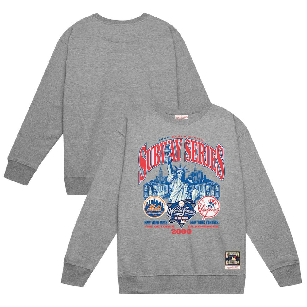 New York Yankees vs. New York Mets Mitchell & Ness 2000 World Series Pullover Sweatshirt for sale