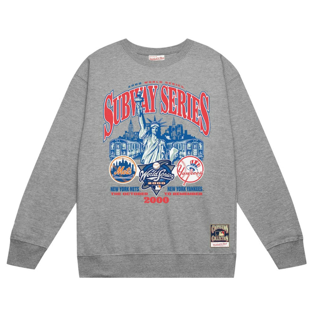 New York Yankees vs. New York Mets Mitchell & Ness 2000 World Series Pullover Sweatshirt for sale