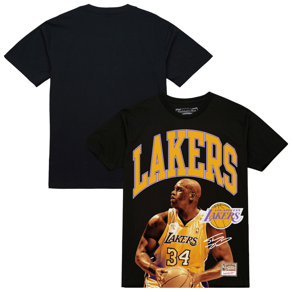 Mitchell & Ness - Shaquille O'Neal Los Angeles Lakers Hardwood Classics Player Arch T-Shirt - Black