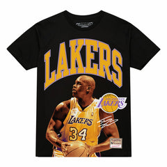 Mitchell & Ness - Shaquille O'Neal Los Angeles Lakers Hardwood Classics Player Arch T-Shirt - Black