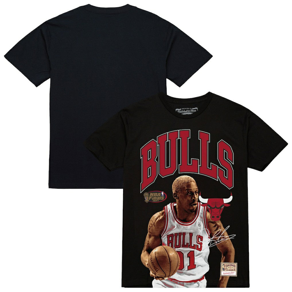 Mitchell & Ness - Dennis Rodman Chicago Bulls Hardwood Classics Player Arch T-Shirt - Black