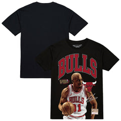 Mitchell & Ness - Dennis Rodman Chicago Bulls Hardwood Classics Player Arch T-Shirt - Black