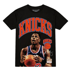 Mitchell & Ness - Patrick Ewing New York Knicks Hardwood Classics Player Arch T-Shirt - Black