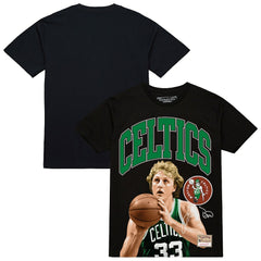 Mitchell & Ness - Larry Bird Boston Celtics Hardwood Classics Player Arch T-Shirt - Black