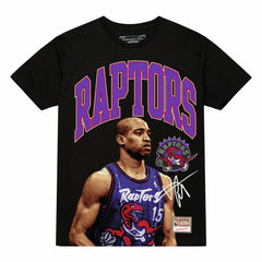 Mitchell & Ness - Vince Carter Toronto Raptors Hardwood Classics Player Arch T-Shirt - Black