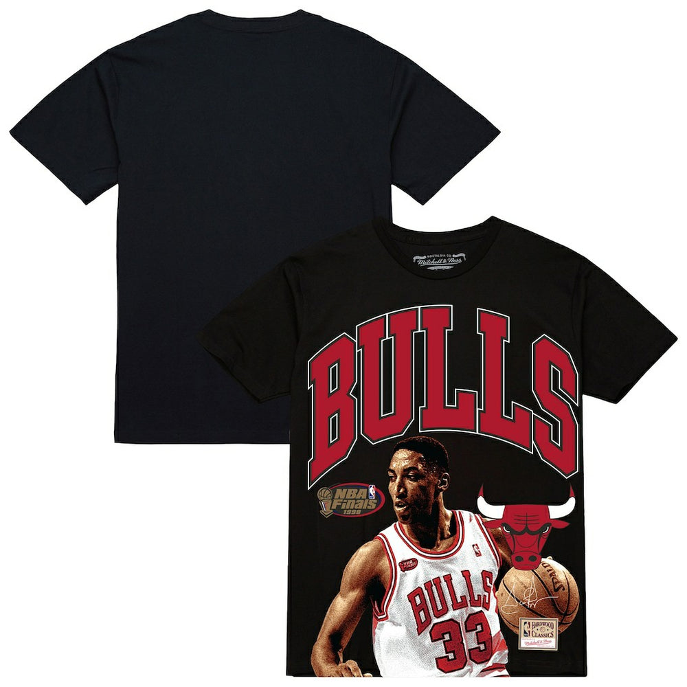Mitchell & Ness - Scottie Pippen Chicago Bulls Hardwood Classics Player Arch T-Shirt - Black