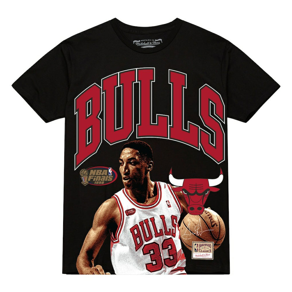 Mitchell & Ness - Scottie Pippen Chicago Bulls Hardwood Classics Player Arch T-Shirt - Black