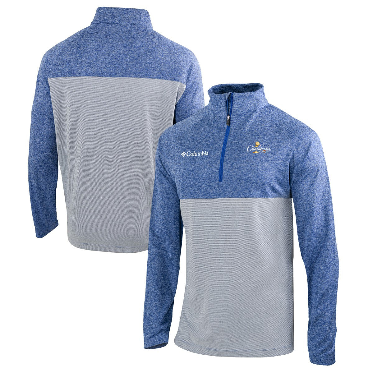 Columbia - Oklahoma City Thunder 2025 NBA Finals Champions Rockin' It Raglan Omni-Wick Quarter-Zip Pullover - Blue