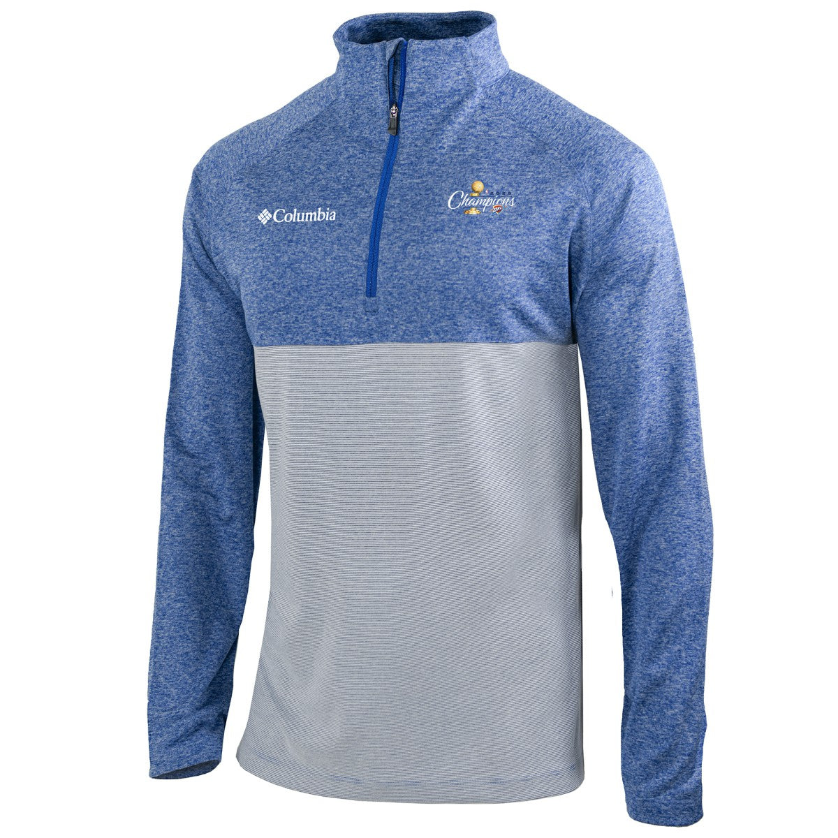 Columbia - Oklahoma City Thunder 2025 NBA Finals Champions Rockin' It Raglan Omni-Wick Quarter-Zip Pullover - Blue