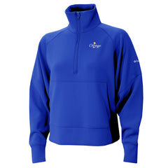 Columbia - Oklahoma City Thunder Women's 2025 NBA Finals Champions Wickhams Hills Raglan Omni-Wick Half-Zip Pullover - Blue