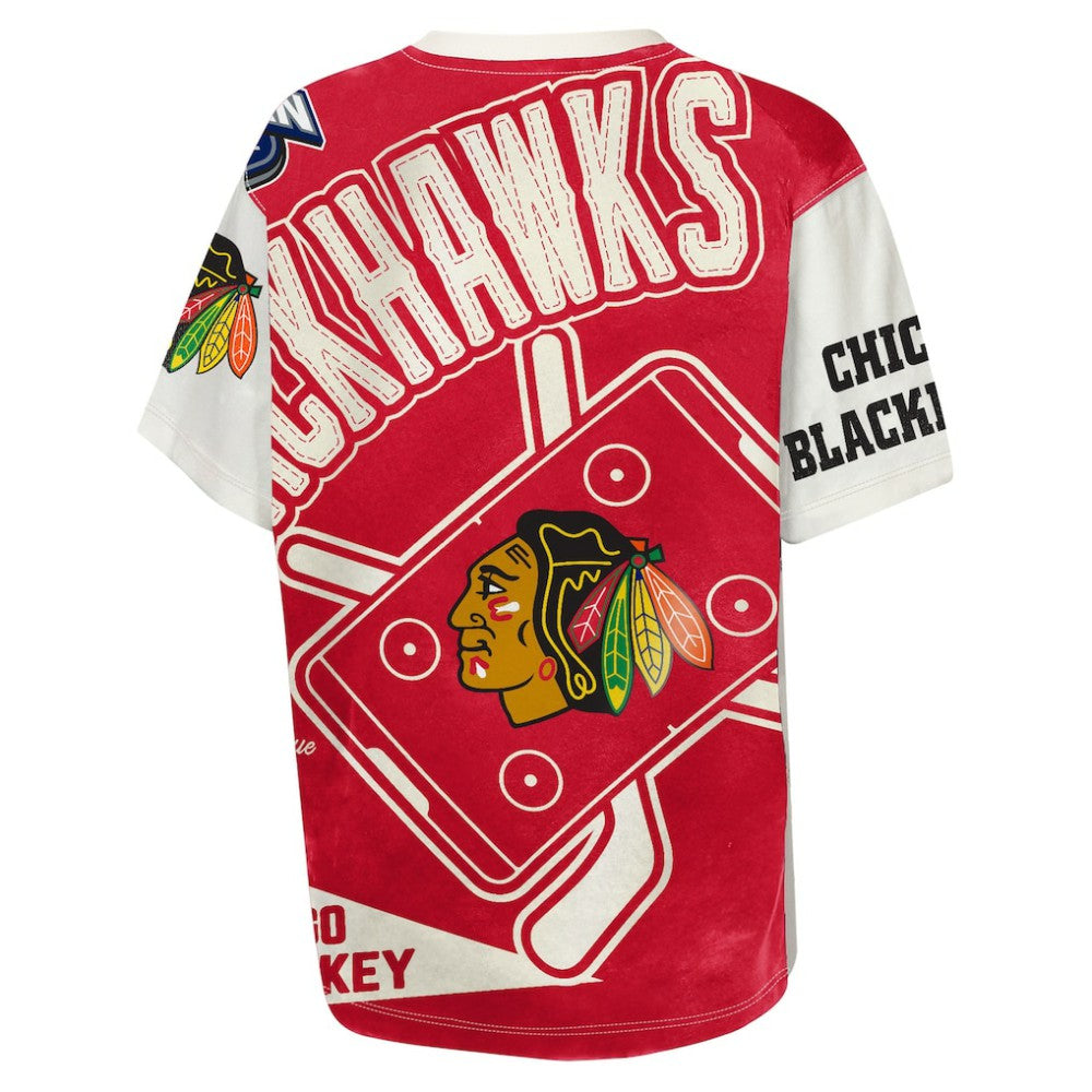 Chicago Blackhawks Outerstuff Youth Top Player T-Shirt Cream
