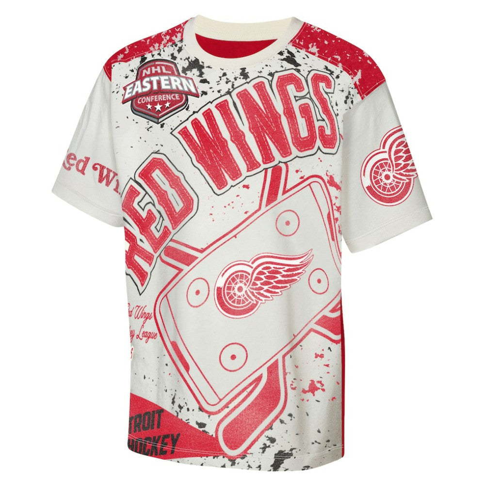 Detroit Red Wings - Outerstuff Youth Top Player T-Shirt Cream