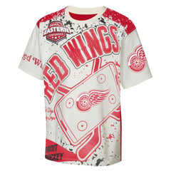Detroit Red Wings - Outerstuff Youth Top Player T-Shirt Cream