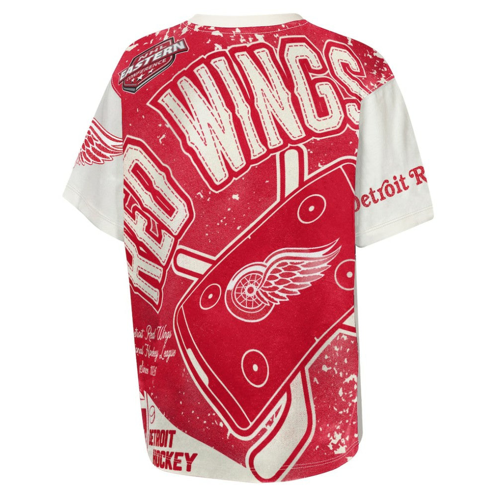 Detroit Red Wings - Outerstuff Youth Top Player T-Shirt Cream