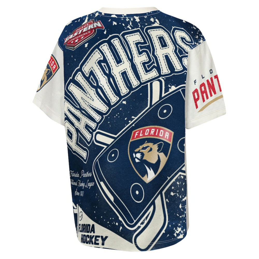Florida Panthers - Outerstuff Youth Top Player T-Shirt Cream