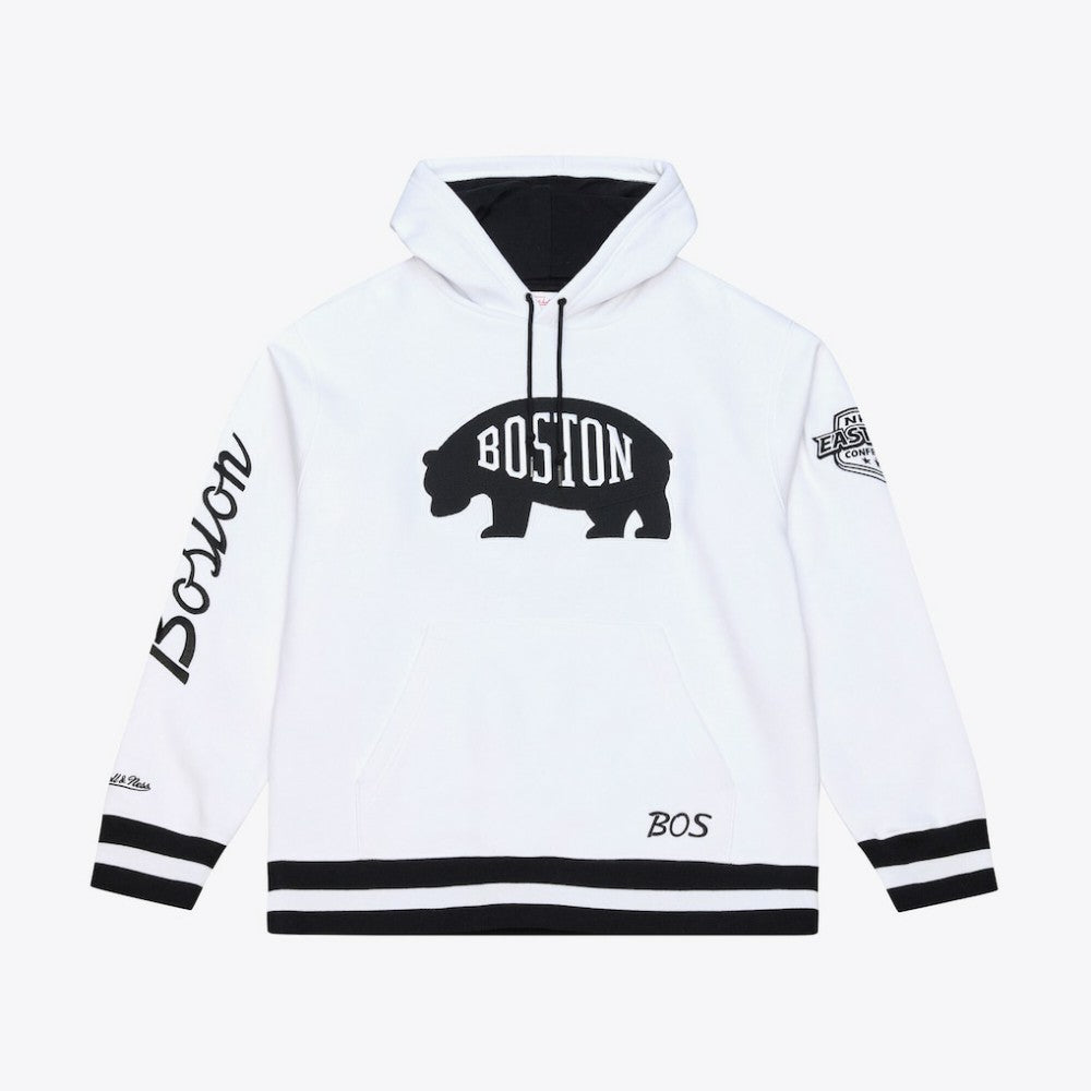 Boston Bruins Mitchell & Ness Arctic Fleece Hoodie White